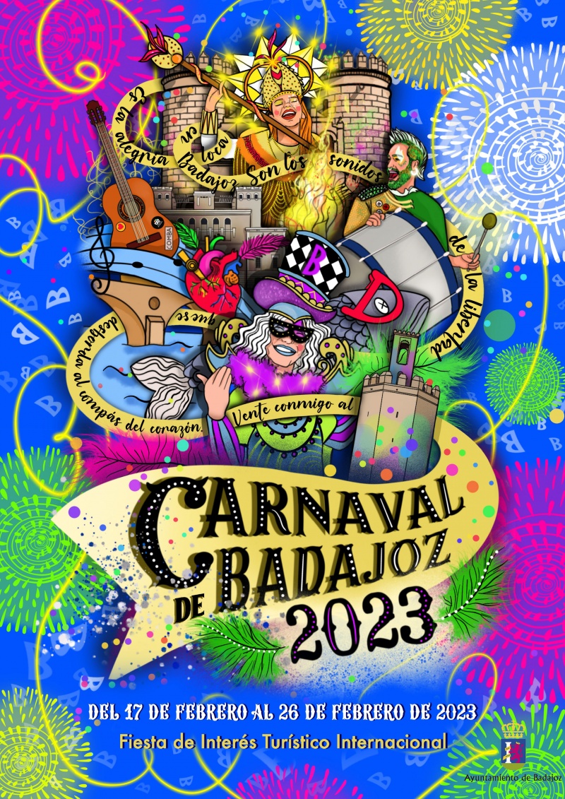 Cartel del Carnaval de Badajoz 2023 - Extremadura - Foro Extremadura