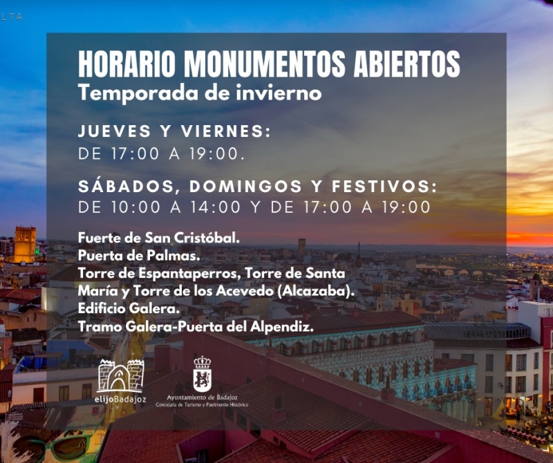 Horario de monumentos en invierno