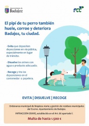 El pip de tu perro tambin huele, corroe y deteriora Badajoz, tu ciudad